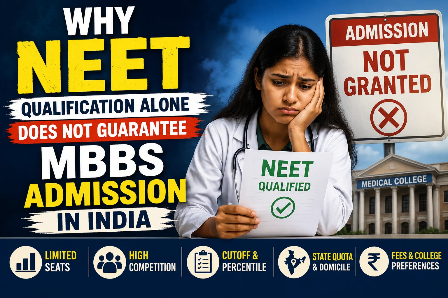 Why NEET Qualification Alone Does Not Guarantee MBBS Admission in India